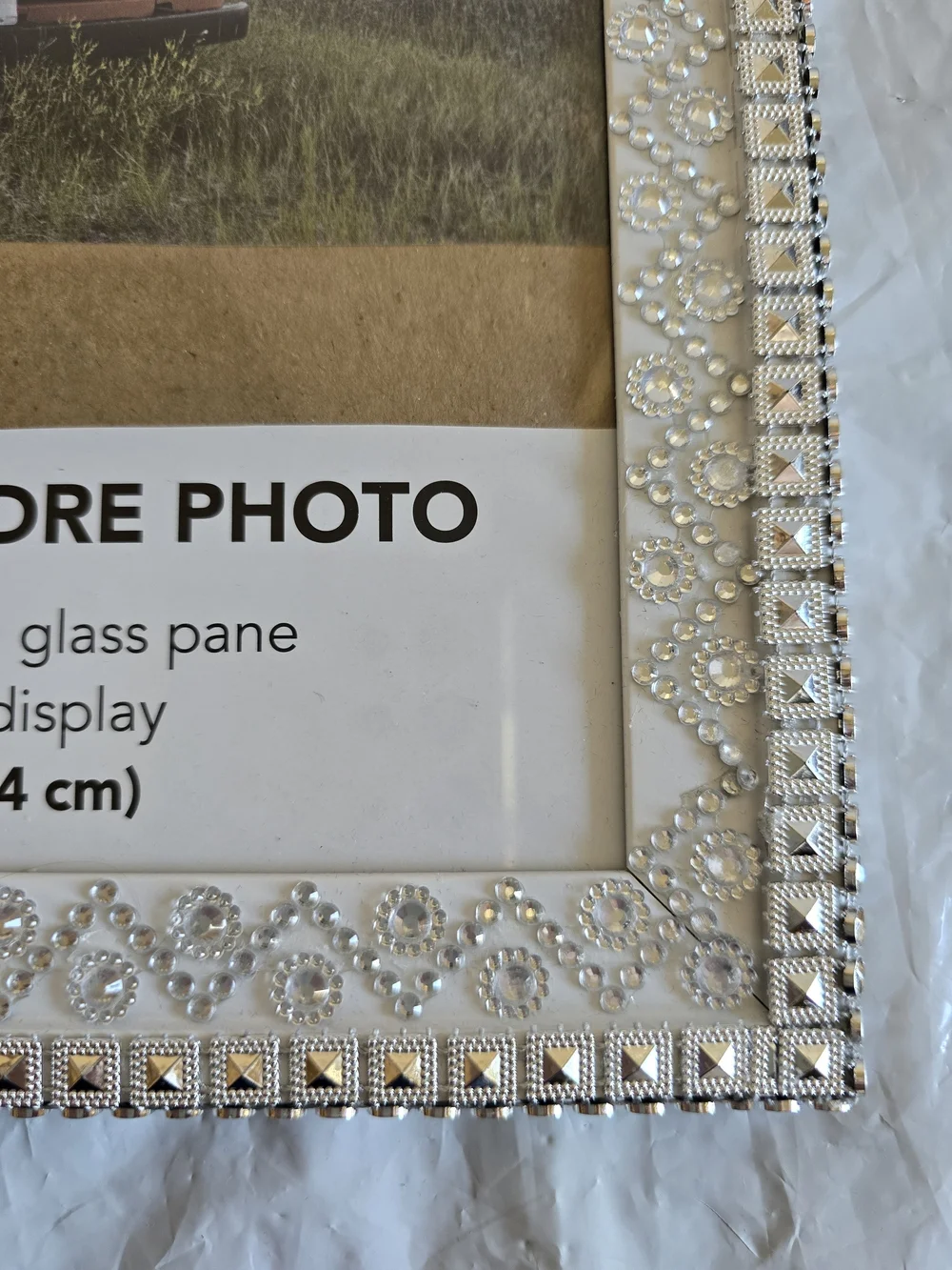 Photo Frame - White Silver Decorative 8x10 Picture Frame New Handmade